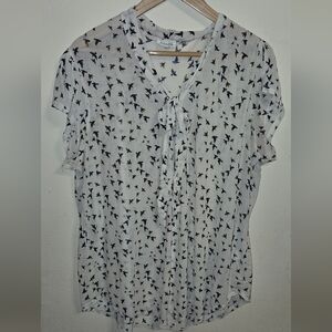 BRAND: Siren Lily. Bird Print Blouse Top Size:3X